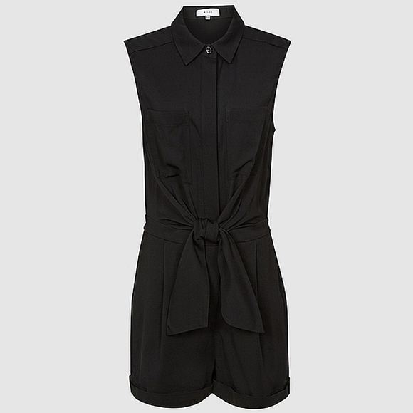 NWT REISS | Gemma Romper w/Self-Tie Bow - Picture 7 of 7